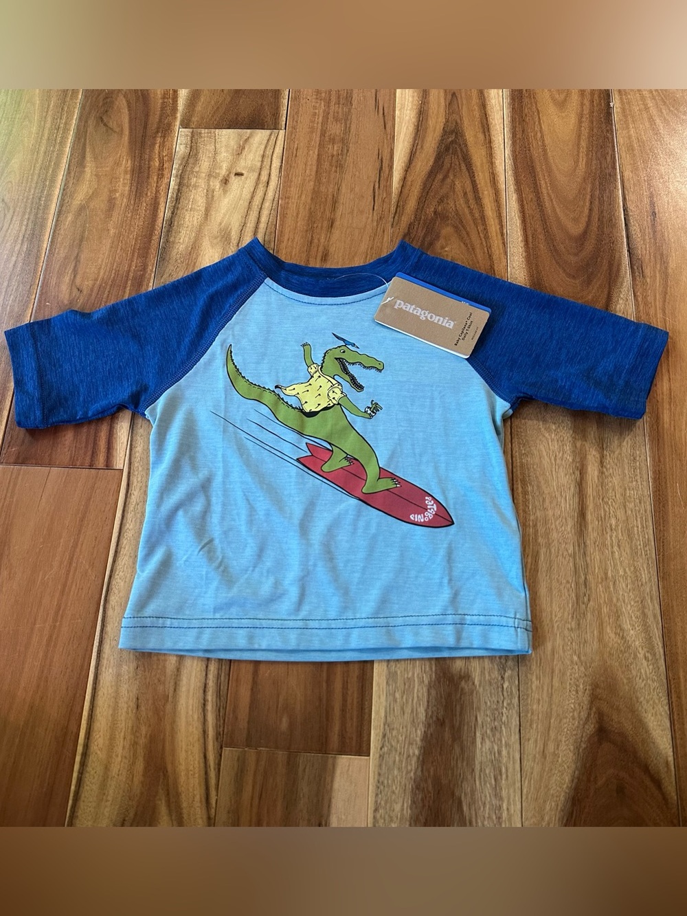 NWT Patagonia Baby Capilene Cool Daily Sun Shirt Later Gator Big Sky Blue
